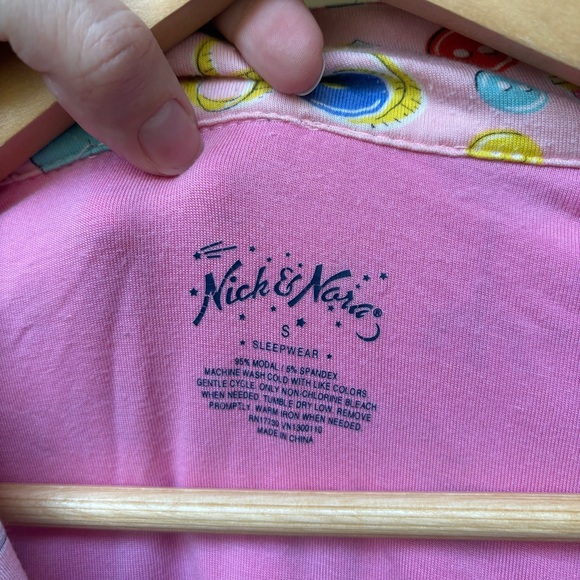 Nick & Nora Sewing Print Pajamas Pink Stretch Lounge Womens S - Picture 9 of 9